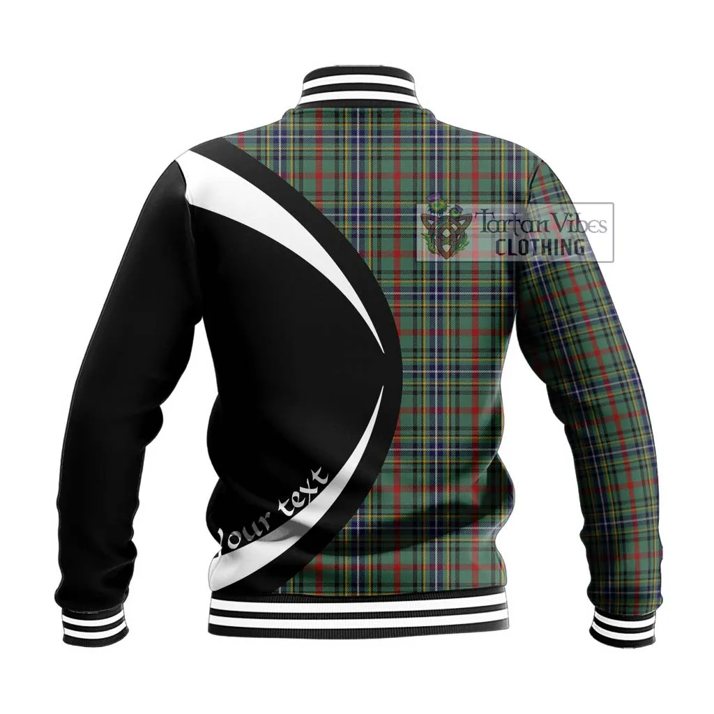 Bisset Tartan Baseball Jacket with Family Crest Circle Style