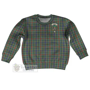 Bisset Tartan Kid Ugly Sweater with Family Crest