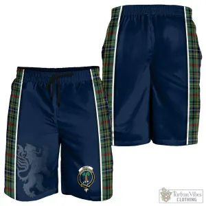 Bisset Tartan Men's Shorts with Family Crest and Lion Rampant Vibes Sport Style