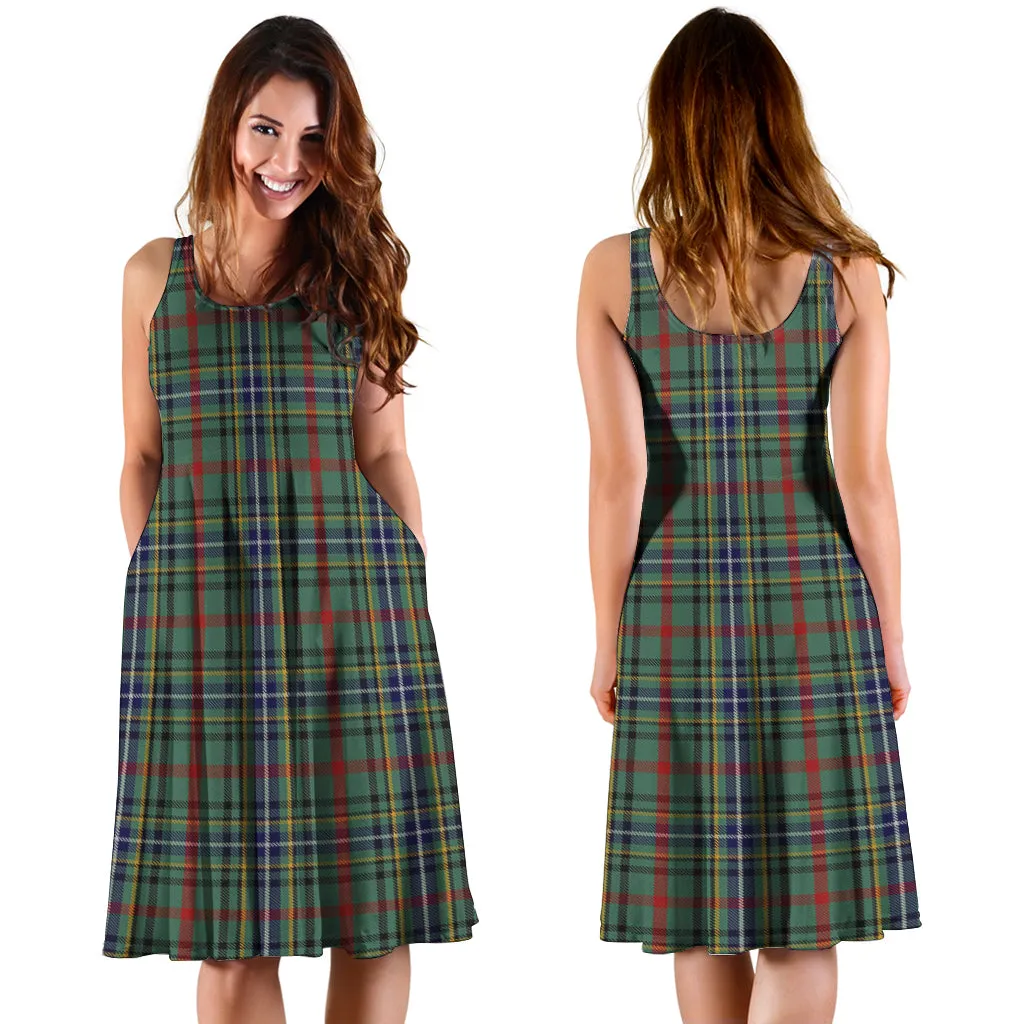 Bisset Tartan Sleeveless Midi Womens Dress