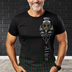 Bisset Tartan T-Shirt Featuring Alba Gu Brath Family Crest Celtic Inspired