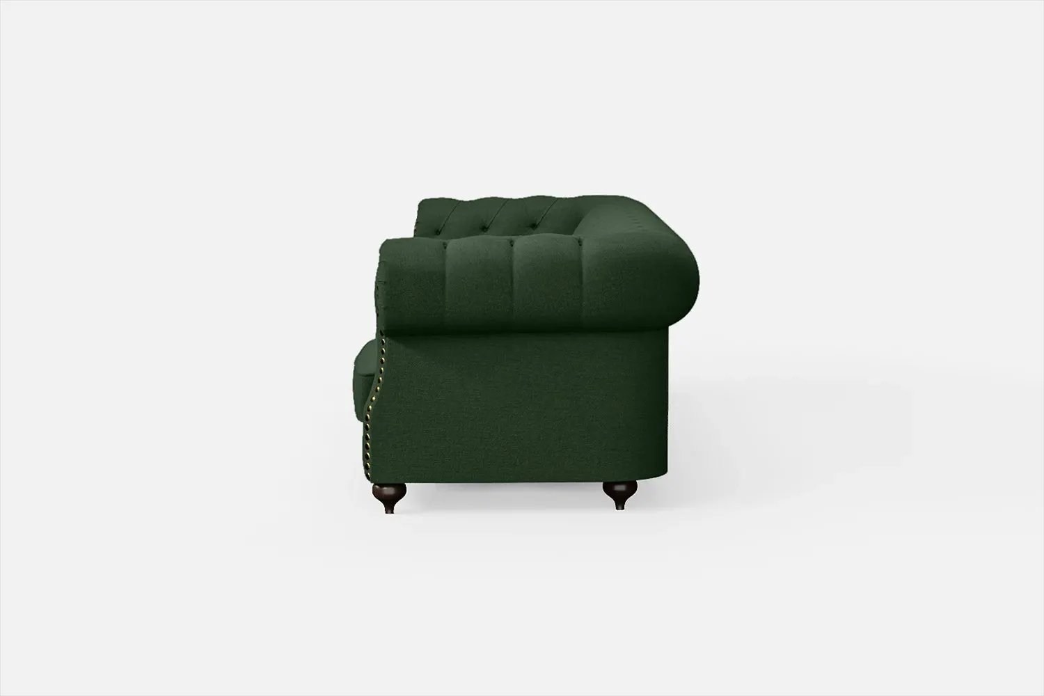 Bitonto 4 Seater Sofa Forest Green Linen Fabric