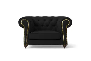 Bitonto Armchair Black Leather