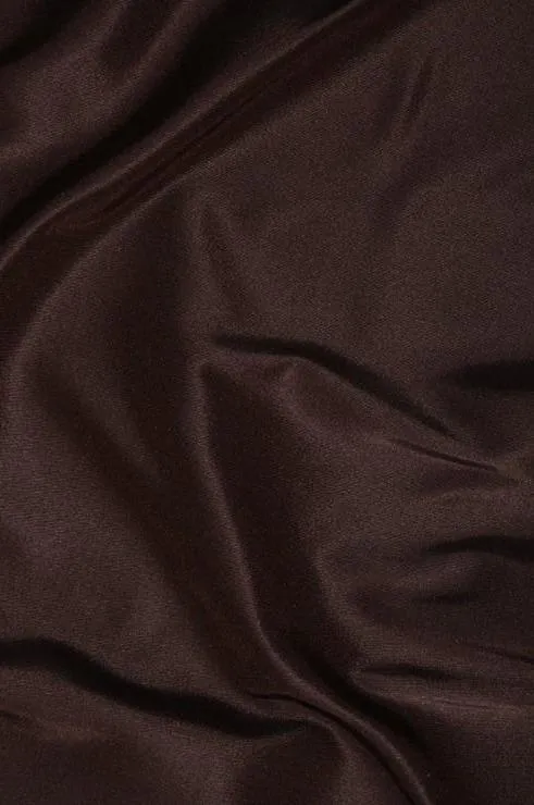 Bitter Chocolate Light Taffeta Silk Fabric