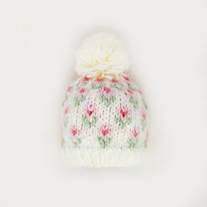 Bitty Blooms Blush Beanie Hat