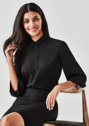 Biz Corporate Womens Lucy 3/4 Sleeve Blouse (RB965LT)-Clearance