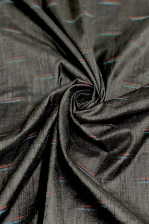 Black 72 Striped Silk Shantung