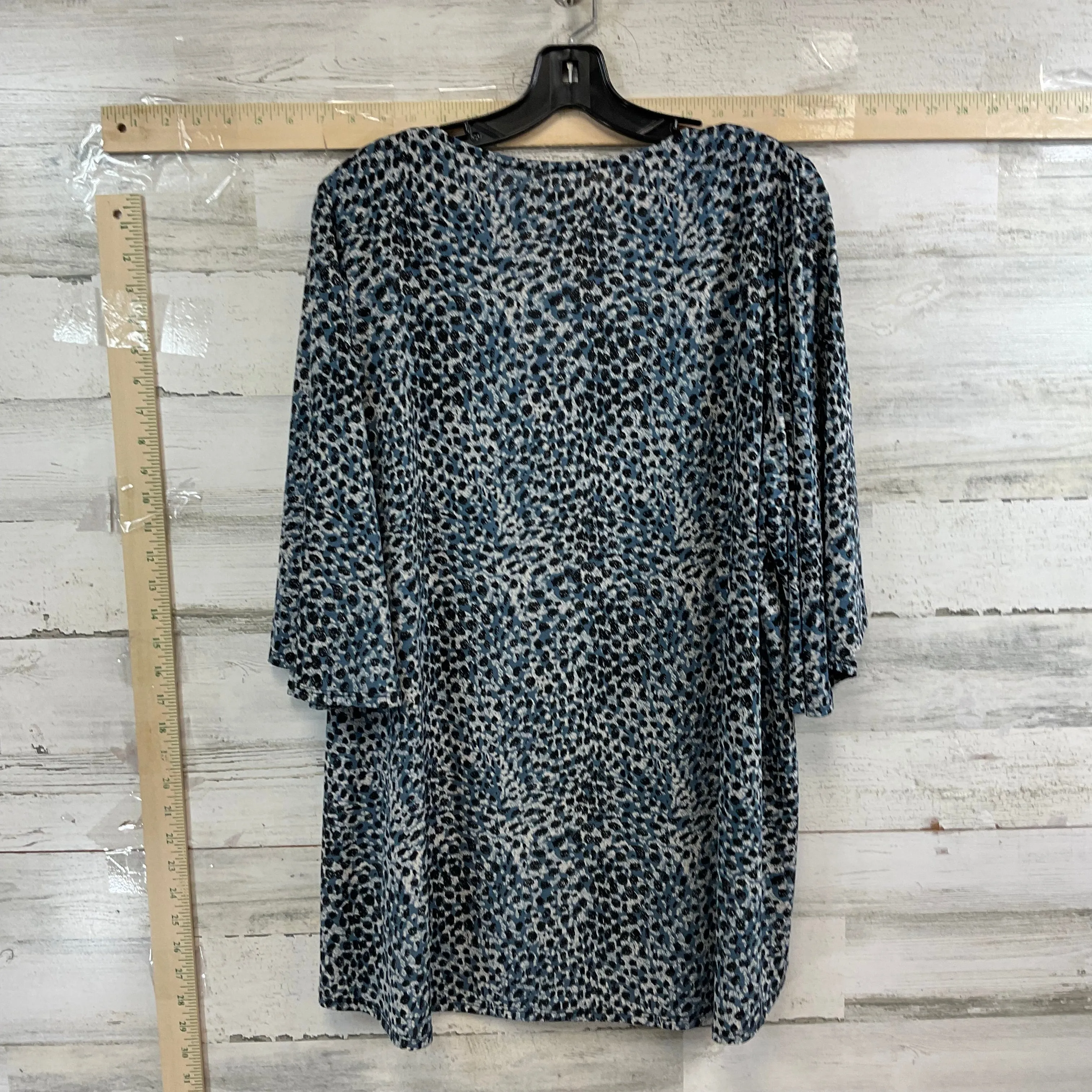 Black & Blue Top Short Sleeve DEAR SCARLETT, Size Xl