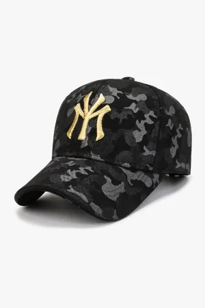 Black & Grey Camo Embroidered Cap - S23 - MCP114R