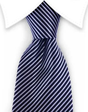 Black & Silver Pinstriped Tie