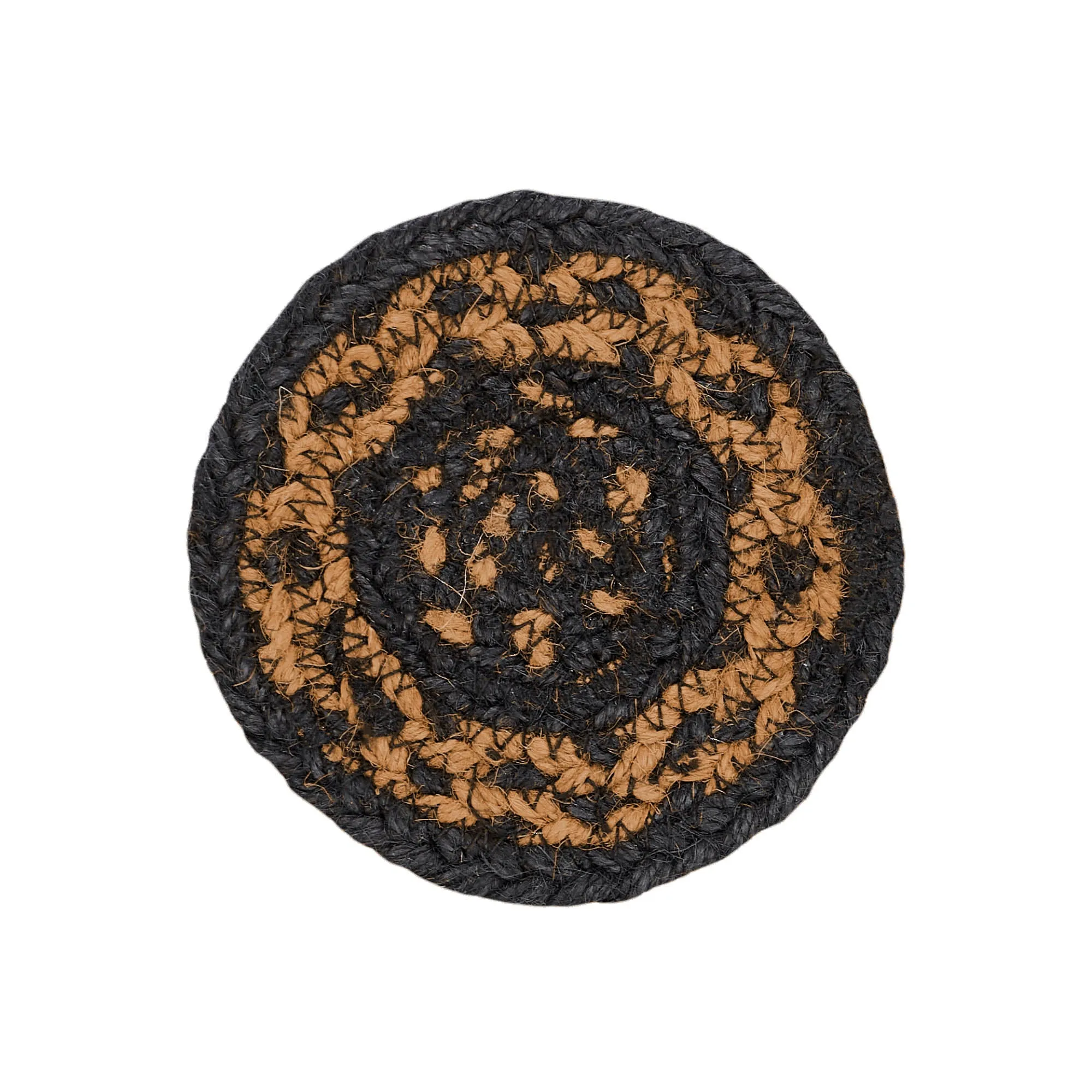 Black & Tan Jute Coaster Set of 6