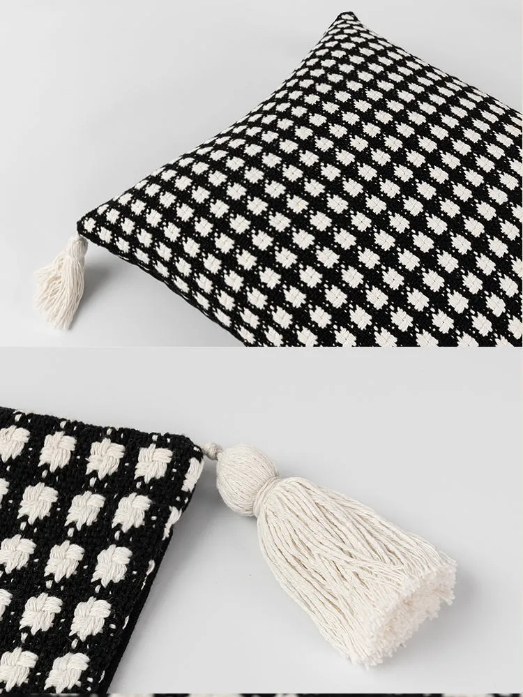 Black & White Checkered Pillow