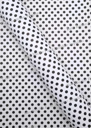 Black & White Spots Faux Leather