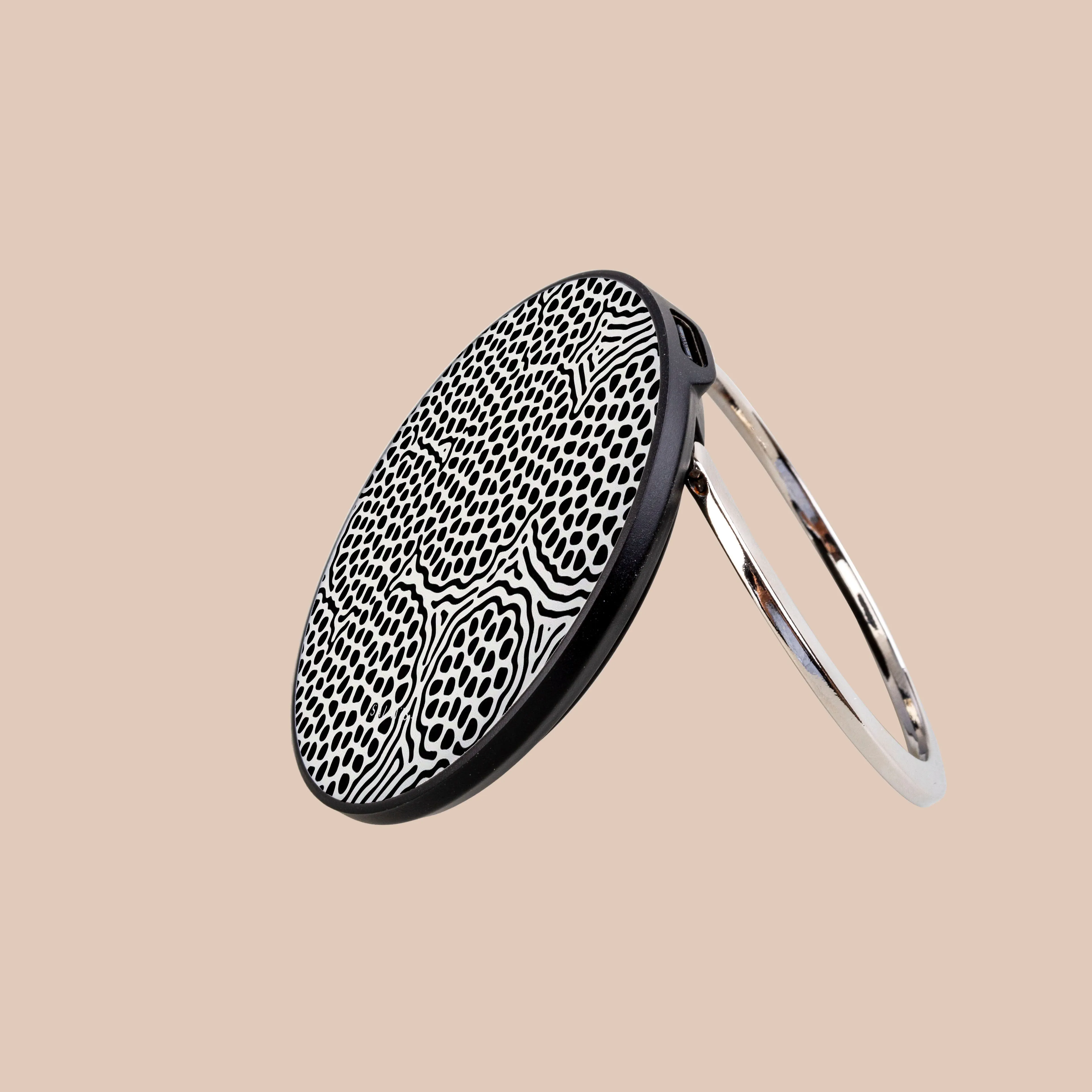 Black & White Tweed Wireless Charger