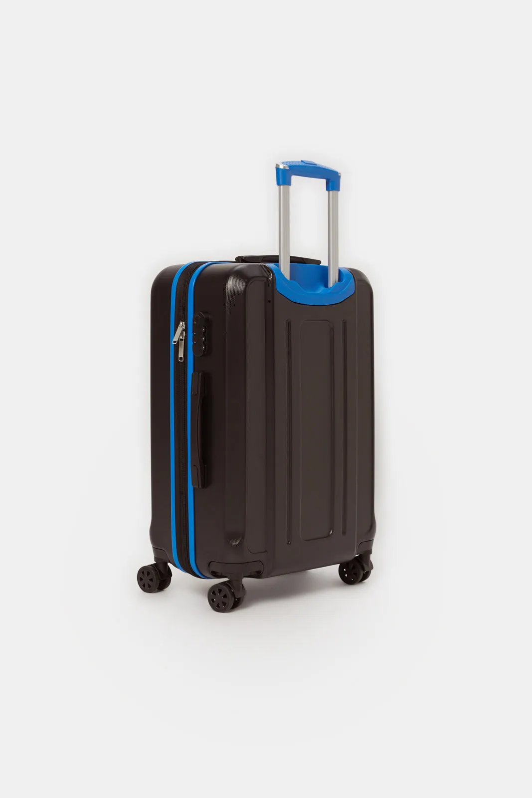 Black And Blue Textured Trolley Set (3 Piece)