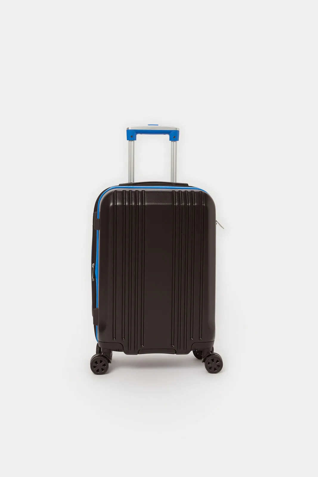 Black And Blue Textured Trolley Set (3 Piece)