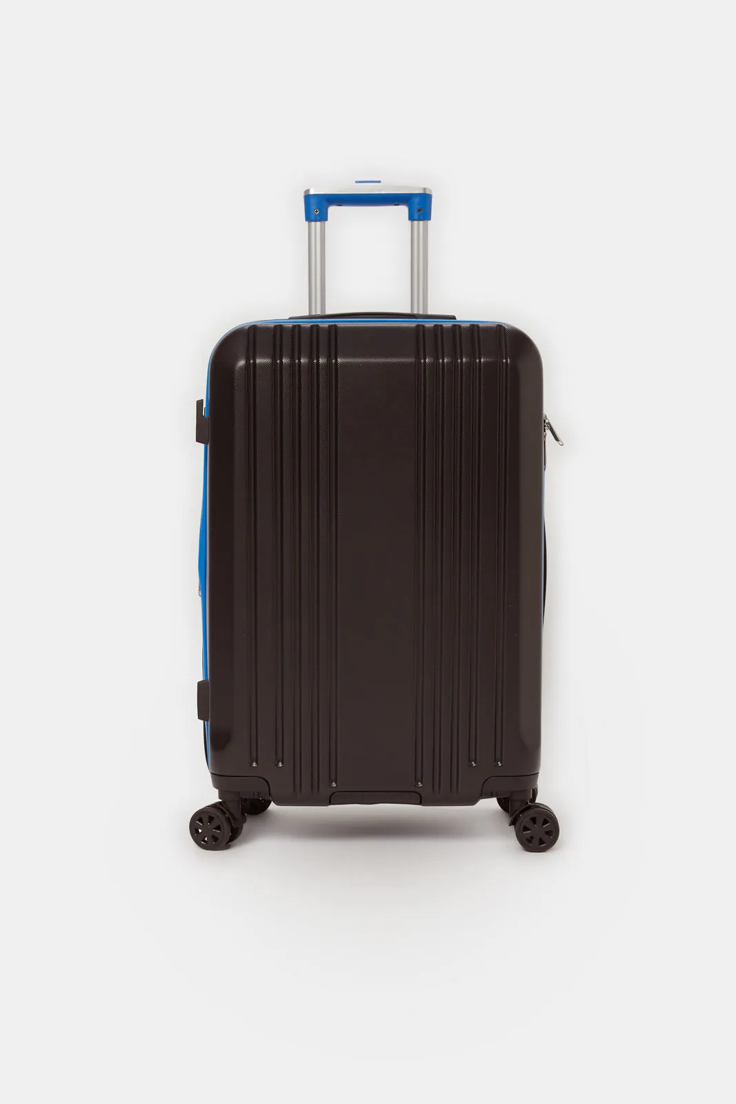 Black And Blue Textured Trolley Set (3 Piece)