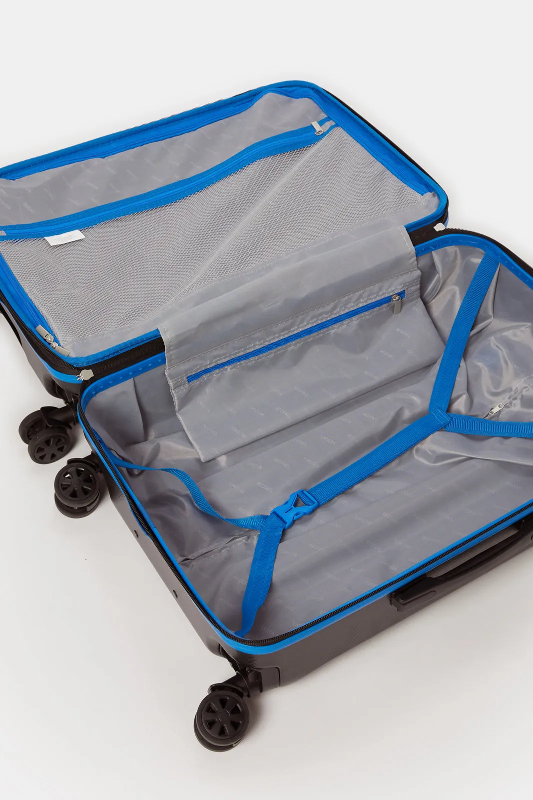 Black And Blue Textured Trolley Set (3 Piece)