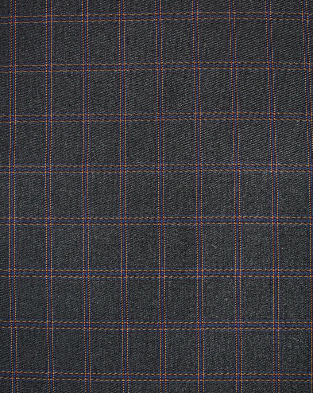 Black And Multicolor Checks Woolen Suiting Fabric