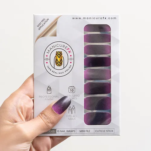 Black and Purple Nails - Black Diamond Nail Wraps (Standard)