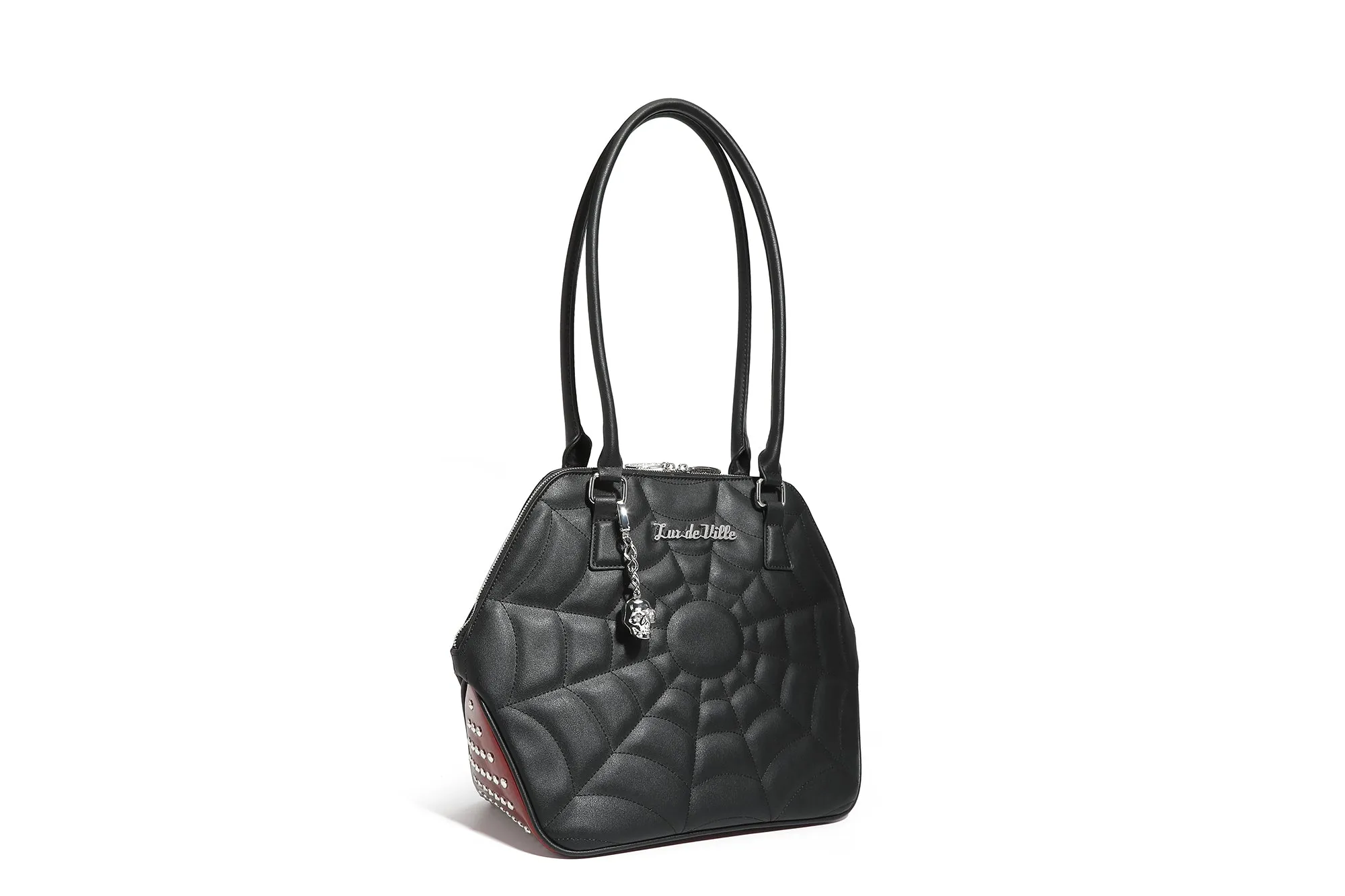 Black and Red Rum Sparkle Glampira Tote