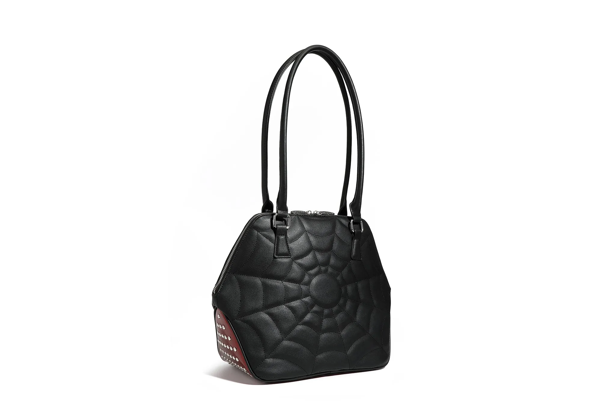 Black and Red Rum Sparkle Glampira Tote