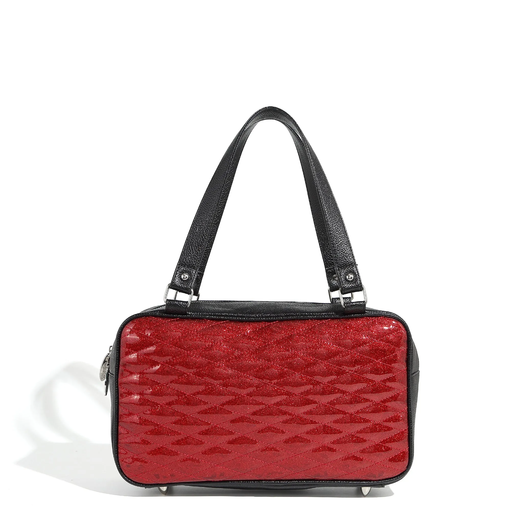 Black and Red Rum Sparkle Speedster Tote