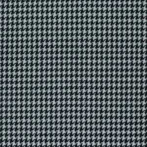 Black and White Dogtooth Wool Blend Suiting