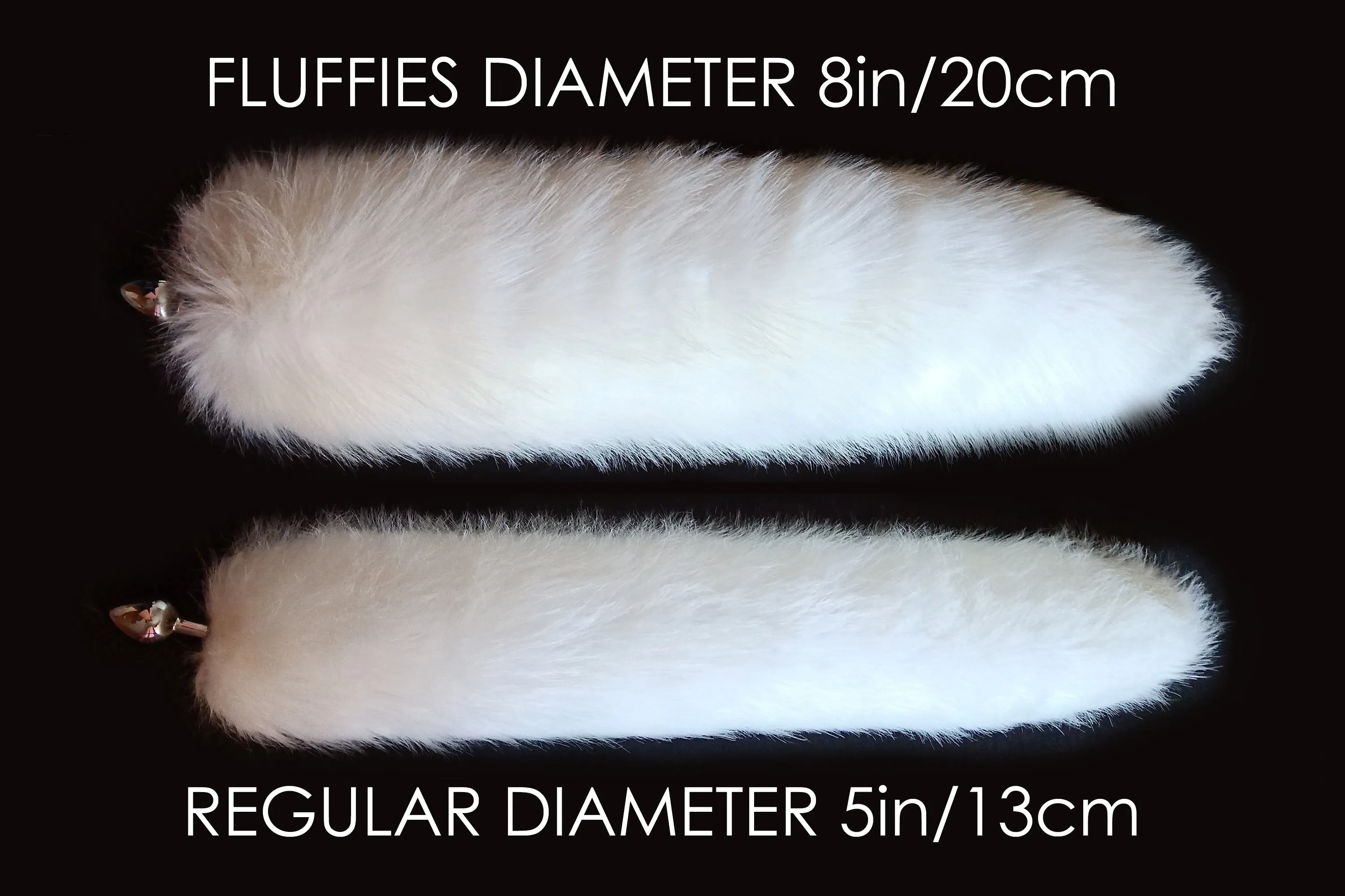 black and white fluffy fox tail plug wolf tail butt plug tail buttplug faux fur sex toy anal plug ass plug bdsm ddlg kitten tail plug