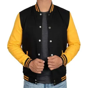 Black and Yellow Varsity Jacket