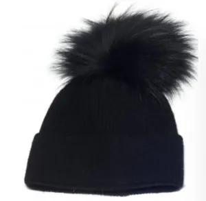 Black Angora Slouch Hat