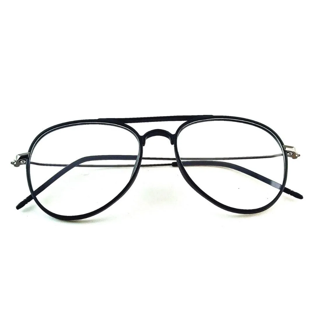 Black Aviator Jubleelens® Frames Blue Blocker Zero Power Spectacles with for Eye Protection