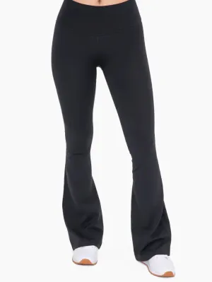 black bronze flare fleece leggings