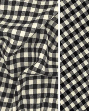 Black Buffalo Check | 100% Cotton Flannel Twill 58W