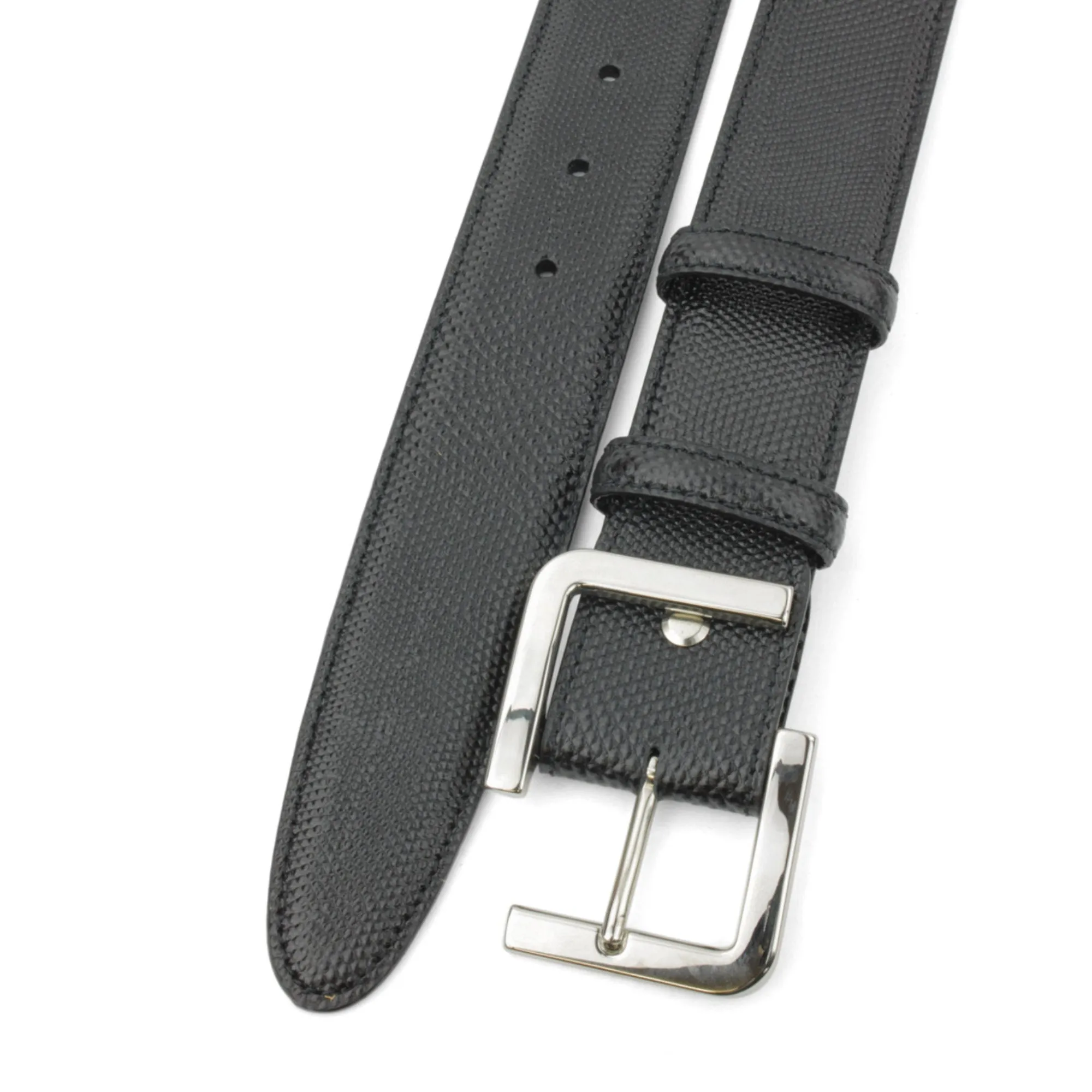 Black Carung Texture Silver Viewfinder Belt