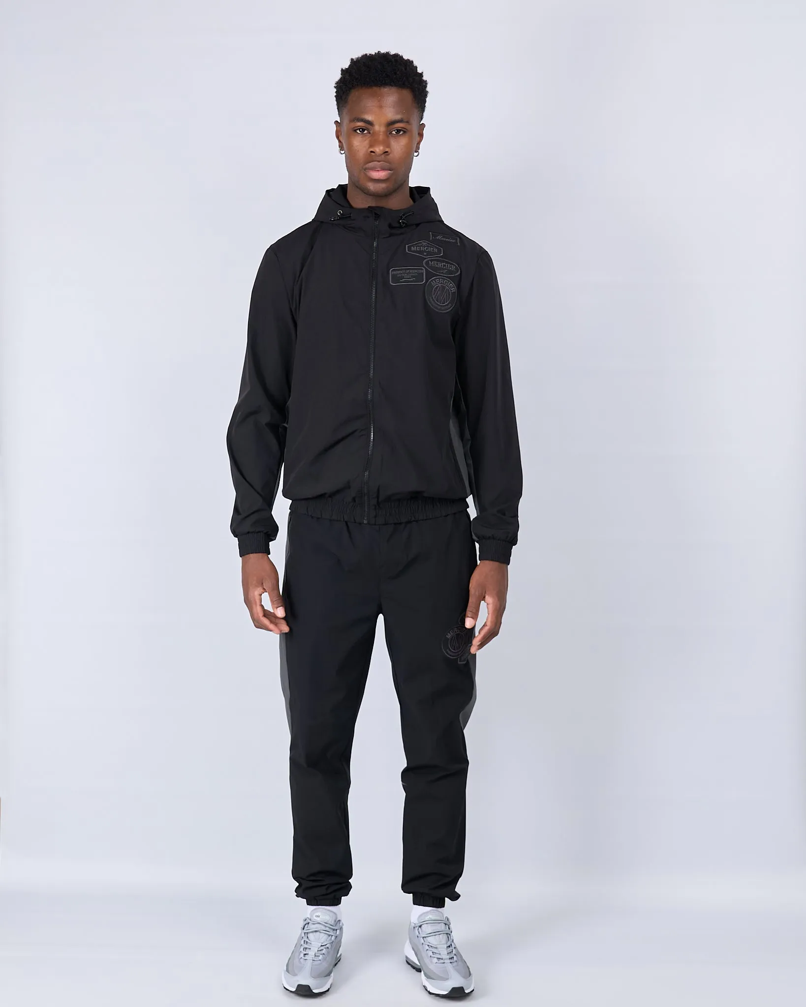 Black Charcoal Contrast Badge Pant