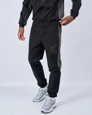 Black Charcoal Contrast Badge Pant