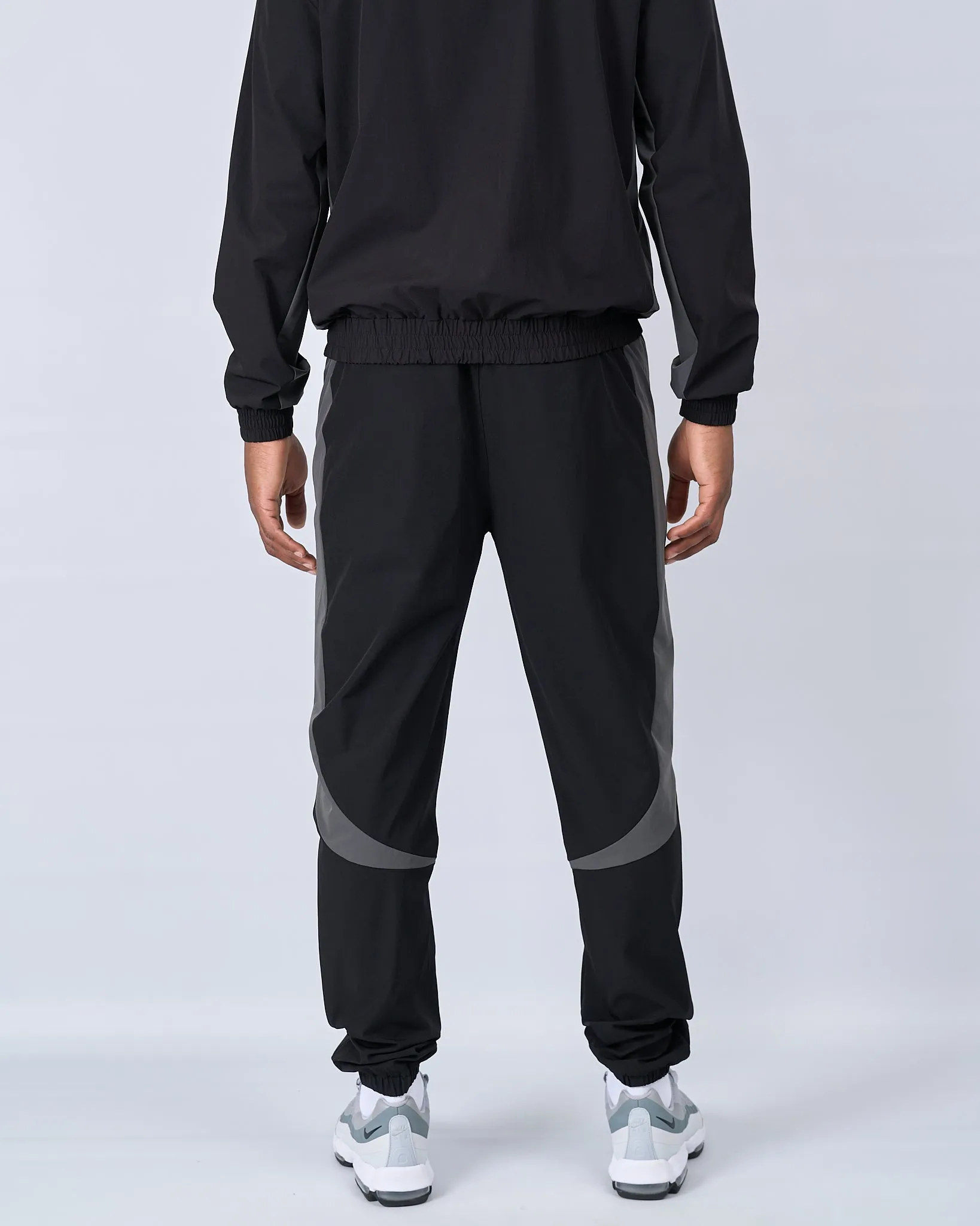 Black Charcoal Contrast Badge Pant