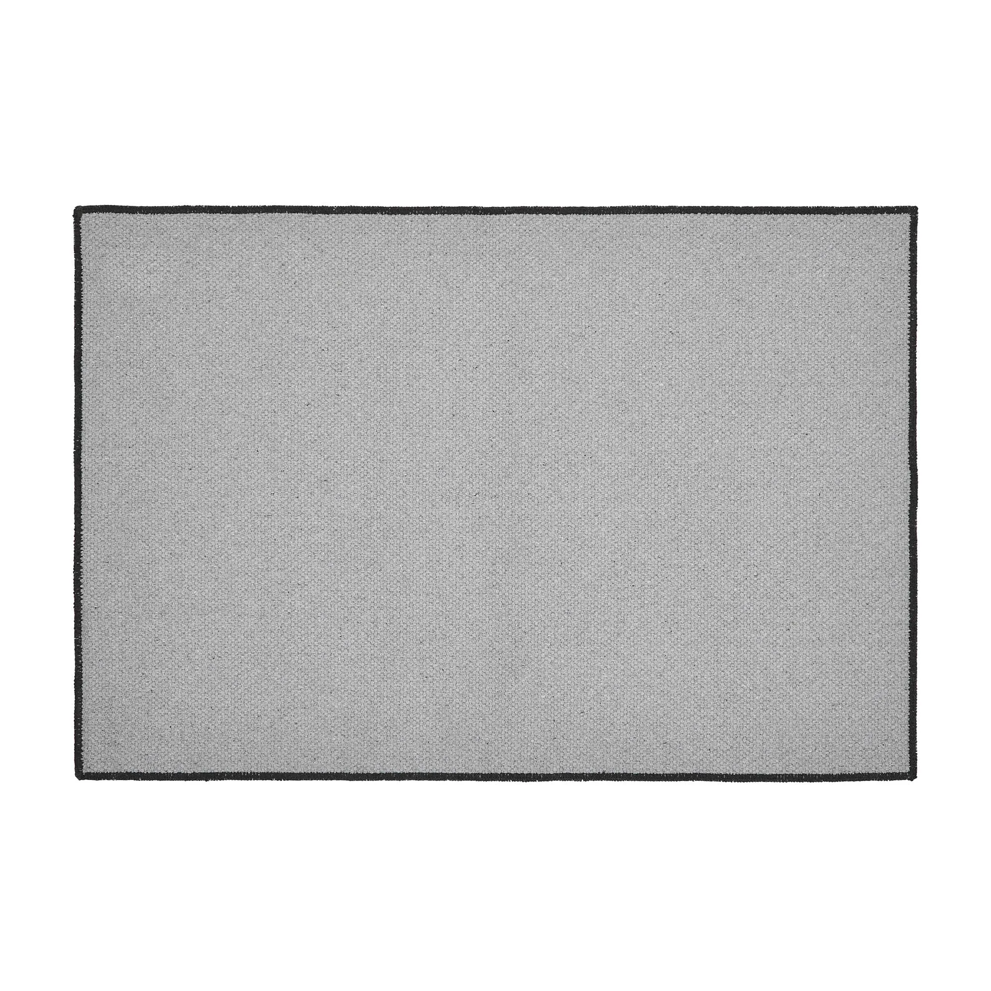 Black Check Polyester Rug Rect 20x30