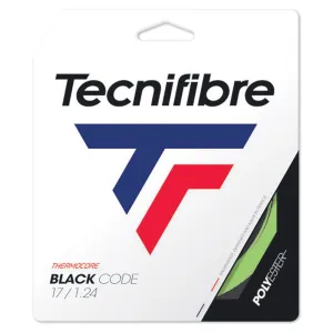 Black Code Tennis String Lime