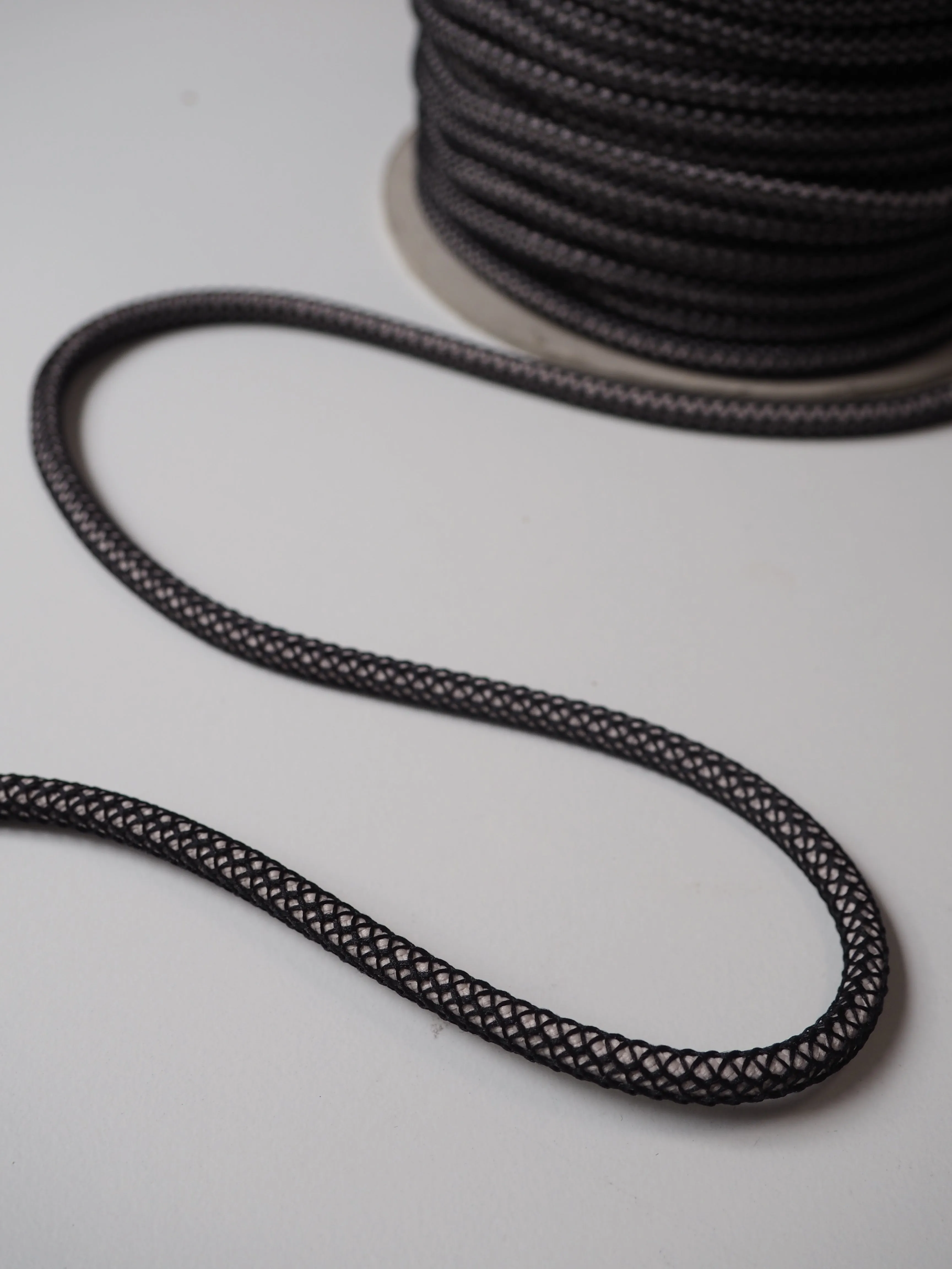 Black   Cream Net Braided Cord 6mm