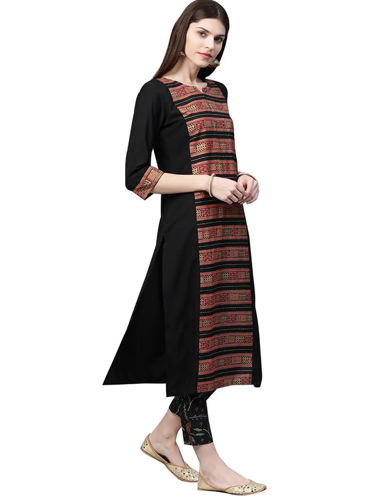 Black Crepe Pant Kurti