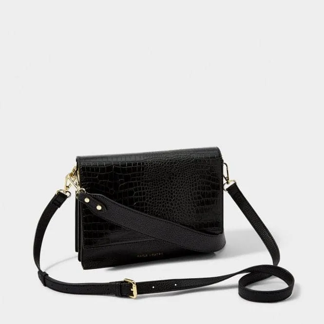 Black Croc Orla Crossbody Bag KLB2969