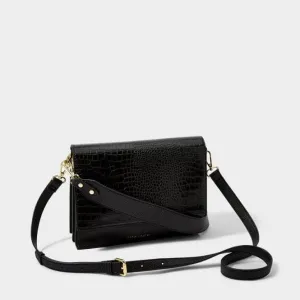 Black Croc Orla Crossbody Bag KLB2969