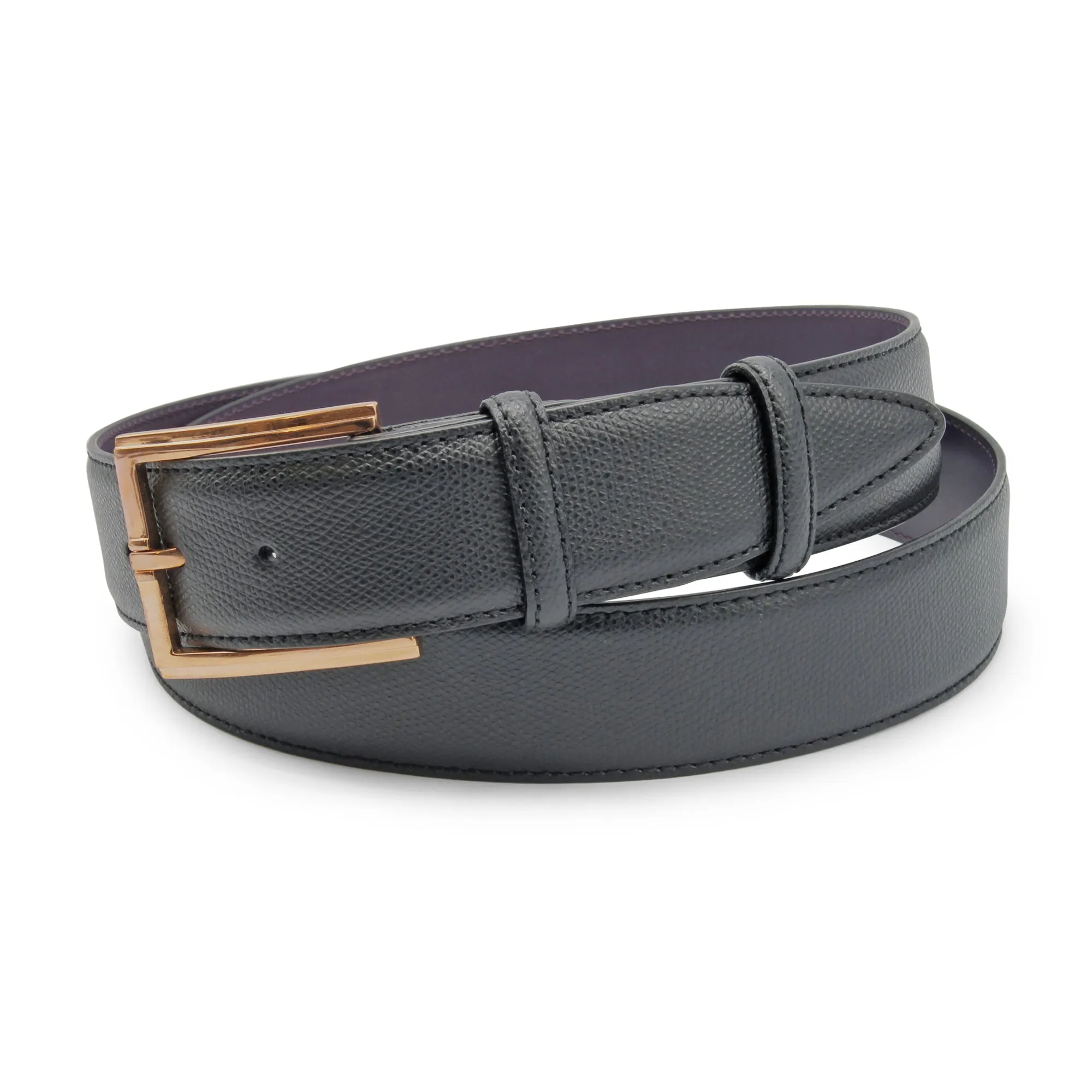 Black Dauphin Rose Gold Prong Belt