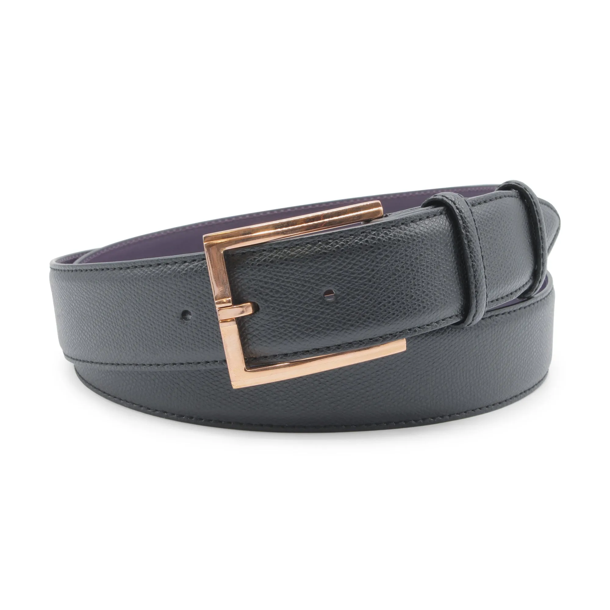 Black Dauphin Rose Gold Prong Belt