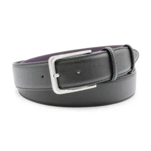 Black Dauphin Silver Ridge Prong Belt