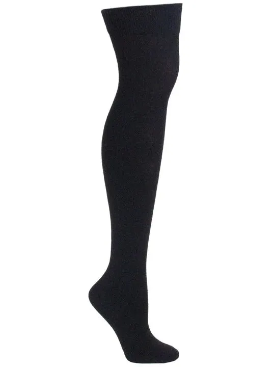 Black Eco-Friendly Cotton Over the Knee Socks