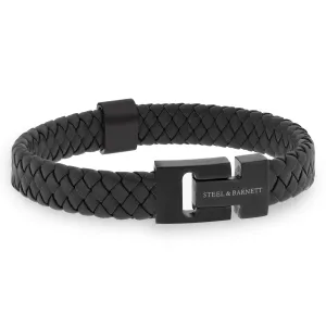 Black Edition Leather Bracelet Harrison LBH007-55E-70U-M