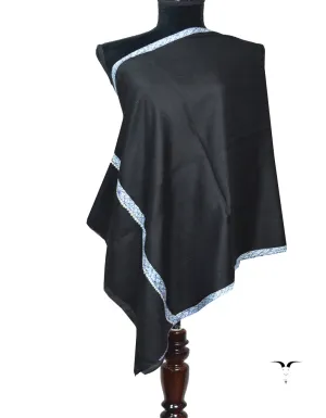 Black Embroidery Pashmina Stole 7339